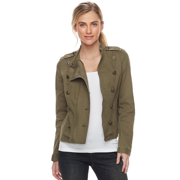 Sonoma Jackets & Blazers - Sonoma olive green military style jacket